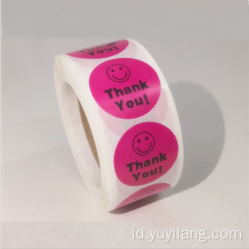 Label Laser Round Self-Adhesif Label Terima kasih stiker